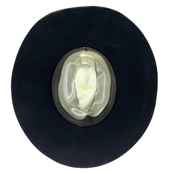 VTG Territorial Western Hat Spearfish SD - Black Rugged Rustic Western Hat - Picture 8 of 10